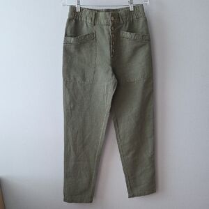 NWT Sundance Olive Green Women's Cropped Pants Sz 4